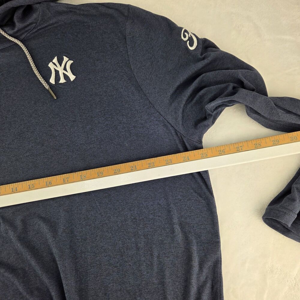 NY Yankees SGA XL Lightweight Hoodie Ford Sleeve Logo Pullover Blue - Picture 9 of 12